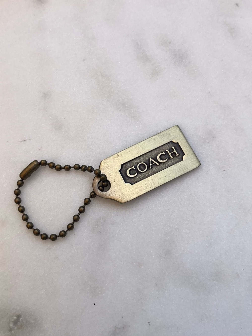COACH Vintage Metal Gold Hang Tag, Bag Charm - Picture 2 of 4